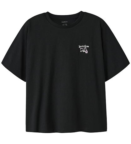 Name It Stuttermabolur - NkfNeata - Svart M. Prentað Name It Stuttermabolur - NkfNeata - Svart M. Prentað