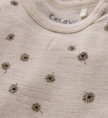 CeLaVi Samfella l/e - Ull - Rose Dust M. Blóm