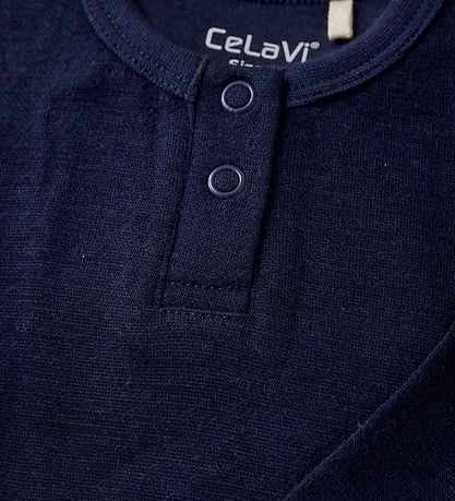 CeLaVi Bodysuit l/s - Wool - Night Sky