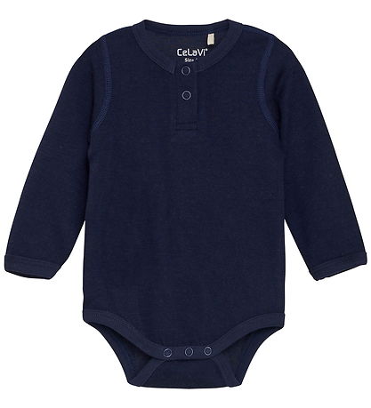 CeLaVi Bodysuit l/s - Wool - Night Sky