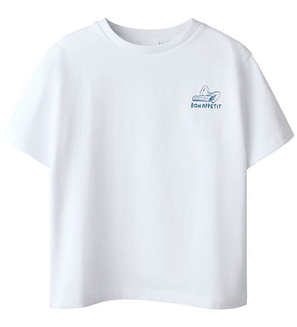 Name It T-shirt - NkmFrederik - Bright White m. Tryck