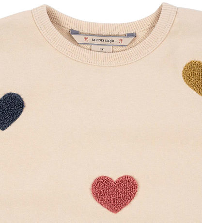 Konges Sløjd Sweatshirt - Lou Terry - Multi Heart Konges Sløjd Sweatshirt - Lou Terry - Multi Heart