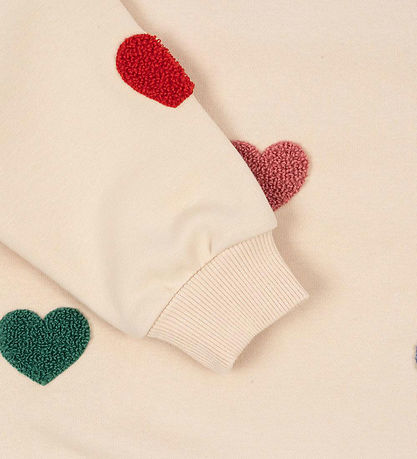 Konges Sløjd Sweatshirt - Lou Terry - Multi Heart Konges Sløjd Sweatshirt - Lou Terry - Multi Heart