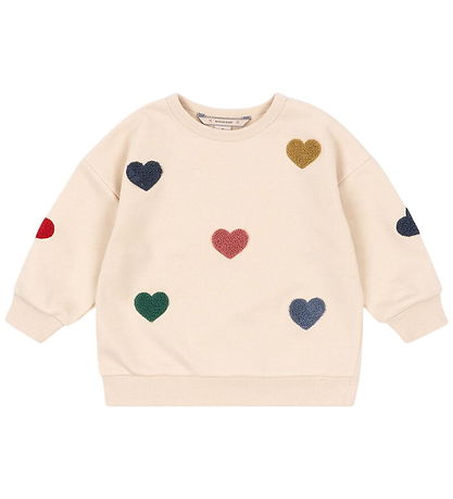 Konges Sløjd Sweatshirt - Lou Terry - Multi Heart Konges Sløjd Sweatshirt - Lou Terry - Multi Heart