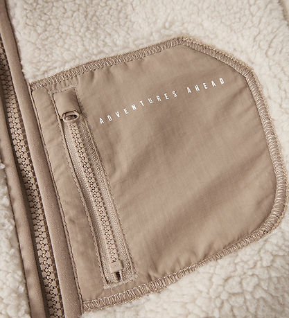 Name It Fleece Jacket - NknMattia - Moonbeam/Savannah Tan