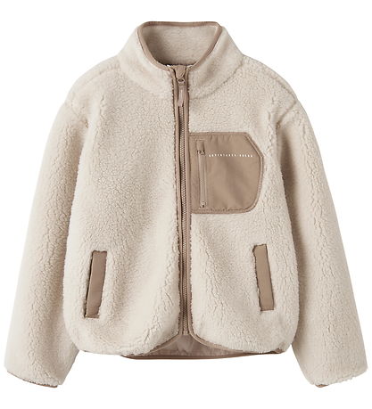 Name It Fleece Jacket - NknMattia - Moonbeam/Savannah Tan