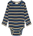 Petit Piao Bodysuit l/s - Rib - Modal - True Navy/Multistripe Petit Piao Bodysuit l/s - Rib - Modal - True Navy/Multistripe