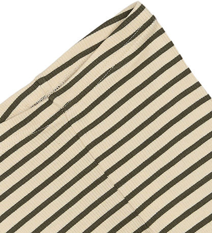 Petit Piao Leggings - Rib - Modal - Green Leaf/Off White Petit Piao Leggings - Rib - Modal - Green Leaf/Off White