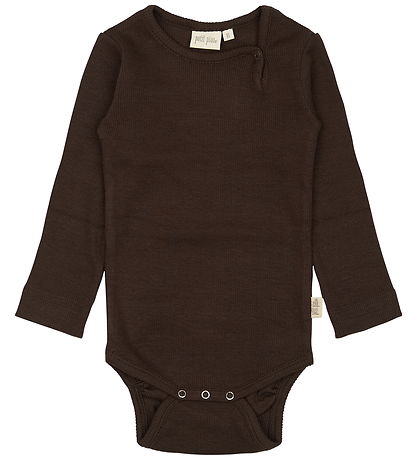 Petit Piao Bodysuit l/s - Rib - Modal - Coffee Bean