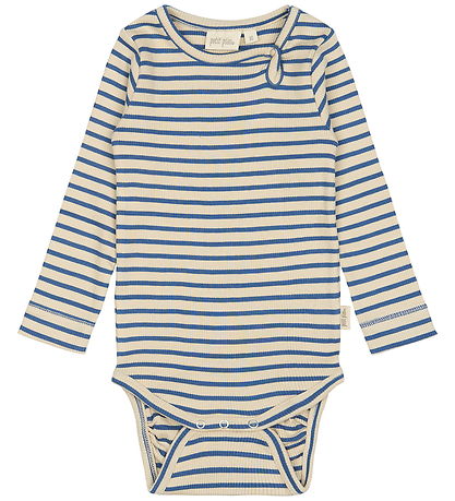 Petit Piao Bodysuit l/s - Rib - Modal - True Navy/Off White