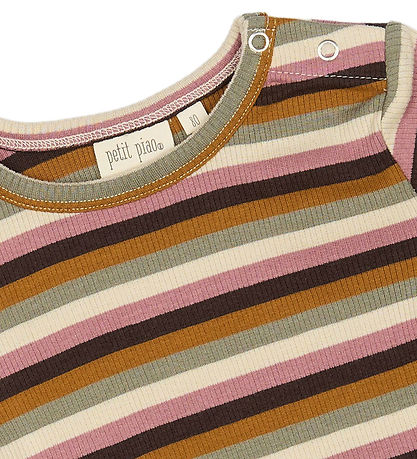 Petit Piao Blouse - Rib - Modal - Nostalgic Rose/Multi Striped