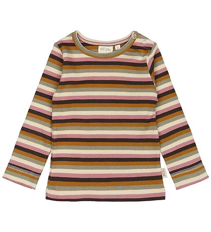 Petit Piao Blouse - Rib - Modal - Nostalgic Rose/Multi Striped
