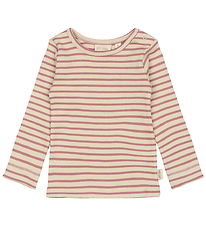 Petit Piao Blouse - Rib - Modaal - Nostalgisch Rose/Off White Petit Piao Blouse - Rib - Modaal - Nostalgisch Rose/Off White