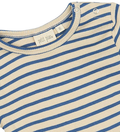 Petit Piao Blouse - Rib - Modal - True Navy/Off White Petit Piao Blouse - Rib - Modal - True Navy/Off White