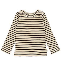 Petit Piao Blouse - Rib - Modaal - Koffieboon/Off White Petit Piao Blouse - Rib - Modaal - Koffieboon/Off White