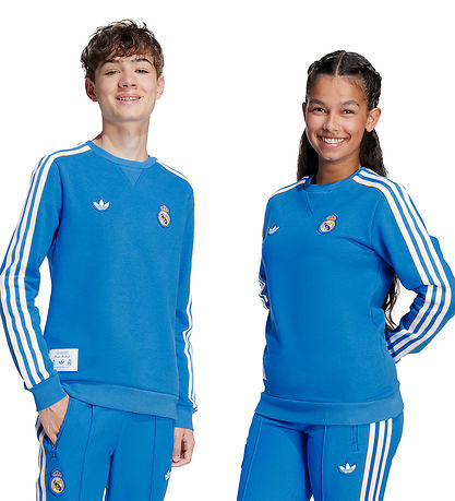 Sweat-shirt adidas Originals - Real Madrid - Blue Bird/Blanc Sweat-shirt adidas Originals - Real Madrid - Blue Bird/Blanc