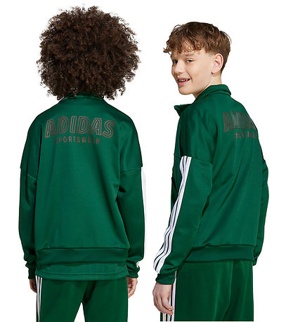 adidas Performance Cardigan - House Of Tiro - Dark Green/Core Wh adidas Performance Cardigan - House Of Tiro - Dark Green/Core Wh