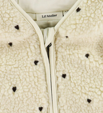 Lil' Atelier Fleece Jacket - Loose - NbnNalo - Turtledove/Hearts Lil' Atelier Fleece Jacket - Loose - NbnNalo - Turtledove/Hearts