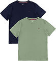 Tommy Hilfiger T-shirt - 2-Pack - Utility Sage/Desert Skyblue Tommy Hilfiger T-shirt - 2-Pack - Utility Sage/Desert Skyblue
