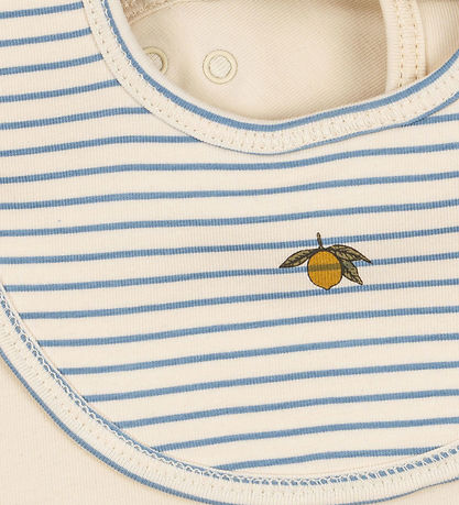 Konges Sløjd Drool bib - 2-Pack - Kubi/Stripe Blue Konges Sløjd Drool bib - 2-Pack - Kubi/Stripe Blue