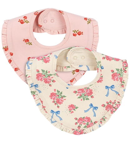 Konges Sløjd Drool bib - 2-Pack - Frill - Bella Rosita/Pink Konges Sløjd Drool bib - 2-Pack - Frill - Bella Rosita/Pink