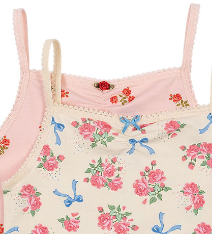 Konges Sløjd Undershirt - 2-Pack - GOTS - Bella Rosita/Pink Pink