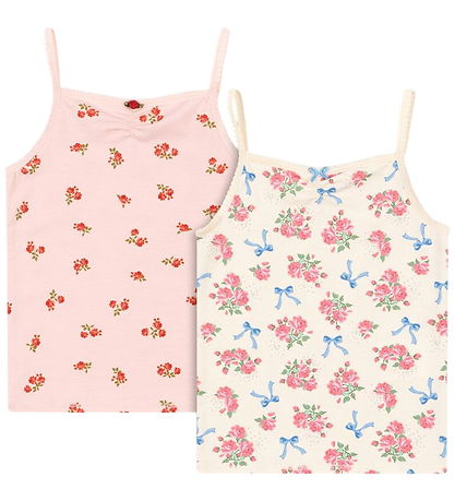 Konges Sløjd Undershirt - 2-Pack - GOTS - Bella Rosita/Pink Pink