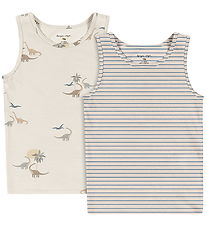 Konges Sløjd Undershirt - 2-Pack - GOTS - Kubi/Stripe Bluie Konges Sløjd Undershirt - 2-Pack - GOTS - Kubi/Stripe Bluie