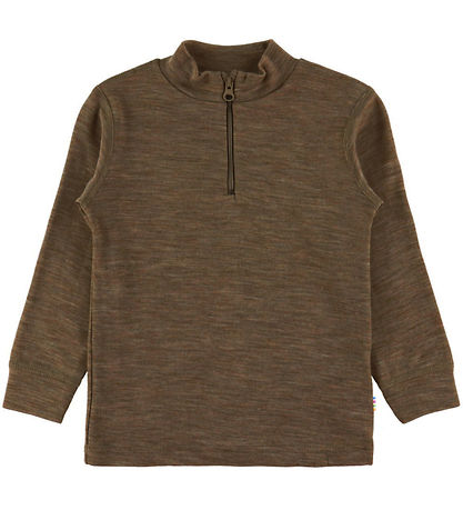 Joha Bluse - Wolle/Seide - Braun Meliert