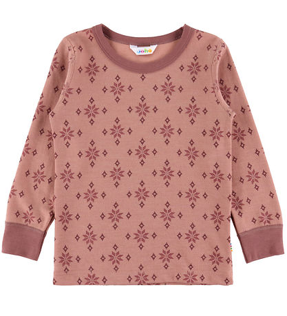 Blouse Joha - Laine/Coton - Rose av. Flocons de Neige
