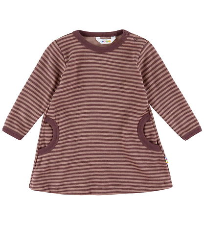 Joha Dress - Wool - Rose w. Stripes
