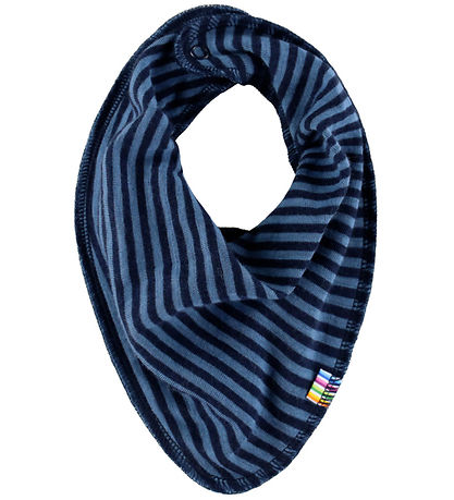 Joha Teething Bib - Wool - Blue w. Stripes Joha Teething Bib - Wool - Blue w. Stripes