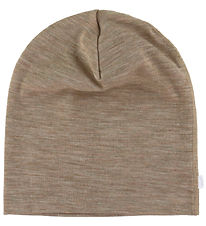 Joha Beanie - Wool/Silk - 2-layer - Beige Melange Joha Beanie - Wool/Silk - 2-layer - Beige Melange