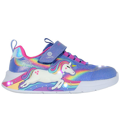 Chaussures av. Lumière Skechers - Unicorn Chaser - Blue/Multi Chaussures av. Lumière Skechers - Unicorn Chaser - Blue/Multi