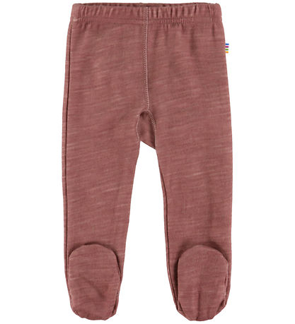 Leggings av. Pieds Joha - Laine/Bambou - Foncé Rose Leggings av. Pieds Joha - Laine/Bambou - Foncé Rose