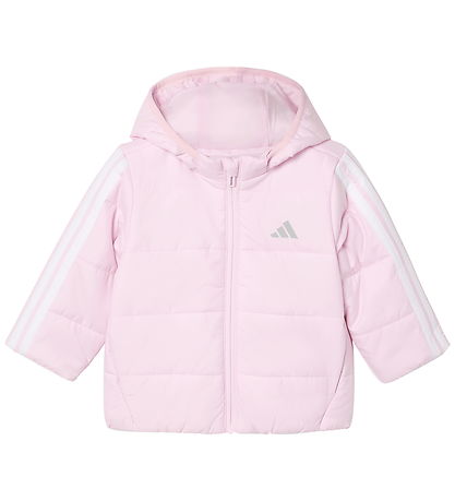 adidas Performance Vadderad jacka - Clear Pink/Vit