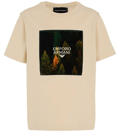 Emporio Armani T-shirt - French Oak w. Print Emporio Armani T-shirt - French Oak w. Print