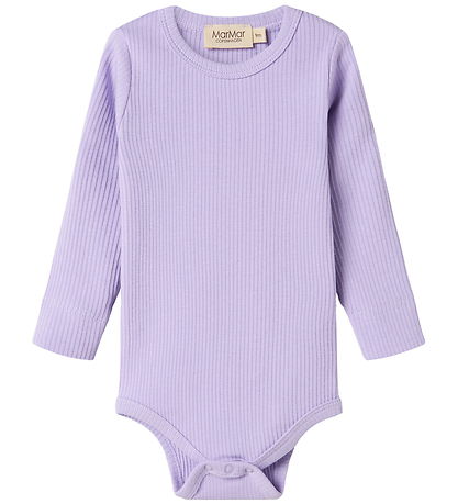 MarMar Bodysuit l/s - Rib - Plain - Soft Lavender