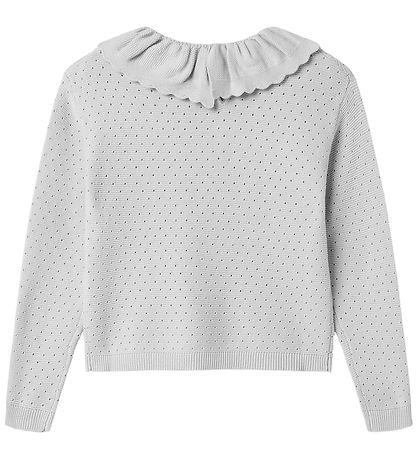 MarMar Blouse - Gebreid - Toro - Aluminium m. Pointelle
