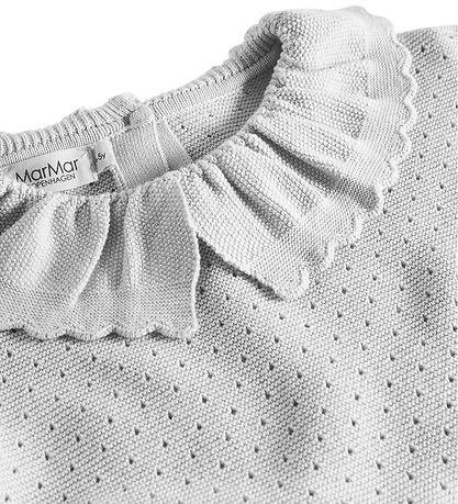 MarMar Blouse - Gebreid - Toro - Aluminium m. Pointelle