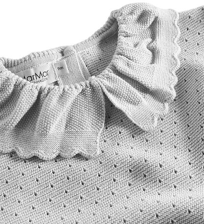 MarMar Blouse - Knitted - Toro - Aluminum w. Pointelle