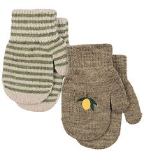 Konges Sløjd Mittens - Wool/Acrylic - Filla - 2-Pack - Lemon/Str