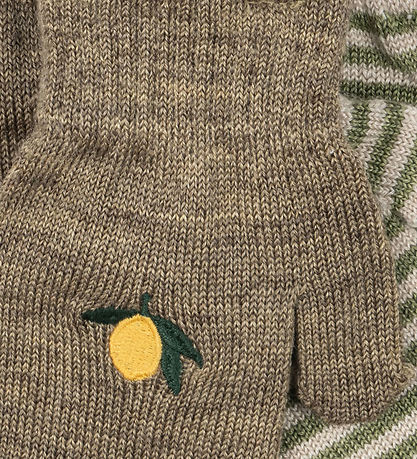 Konges Sløjd Mittens - Wool/Acrylic - Filla - 2-Pack - Lemon/Str