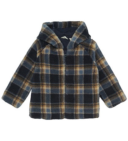 Minymo Fleece Jacket - Parisian Night w. Checs