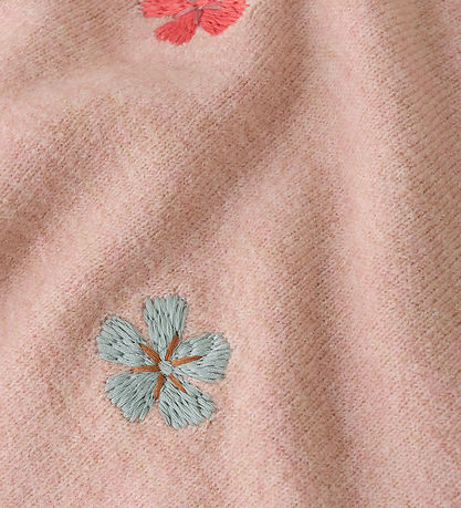 Minymo Blouse - Knitted - Misty Rose w. Flowers