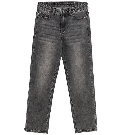Jeans Indian Blue Jeans - Large Loose Coupe - Dark Grey Denim