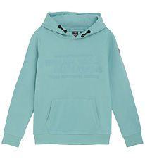 Indian Blue Jeans Hoodie - Aquifer w. Print Indian Blue Jeans Hoodie - Aquifer w. Print