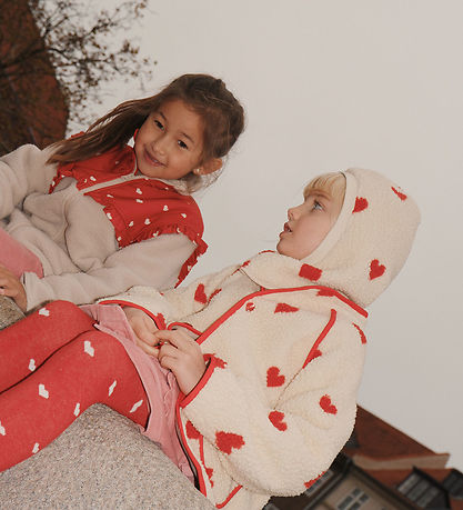 Flöss Fleece Jas - Ellen - Poppy Rood/Soft White