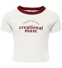 Kids Only T-shirt - Rib - KogVasity - Cloud Dancer/Muse/Cabernet Kids Only T-shirt - Rib - KogVasity - Cloud Dancer/Muse/Cabernet
