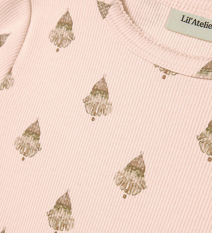 Lil' Atelier Bluse - Rib - NmfLavo - Pastel Pergament m. Clowns